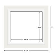 DIAMOND DOTZ - Aperture:48 X 48Cm White/White