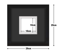 Black Frame with Black Mat Board DDF20.B100X100MB