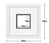 White Frame with White Mat Board DDF20.W100X100MW