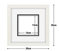 White Frame with White Mat Board DDF20.W130X130MW