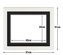 Frame with Framing Mat Board DDF21.W350x450MB