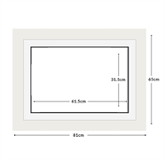 DIAMOND DOTZ - Aperture:61.5 X 31.5Cm White/White