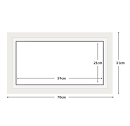 DIAMOND DOTZ - Aperture:59 X 21Cm White/White
