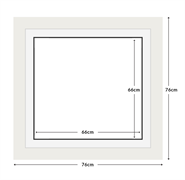 DIAMOND DOTZ - Aperture:66 X 66Cm White/White