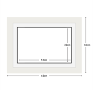 DIAMOND DOTZ - Aperture:52 X 32Cm White/White