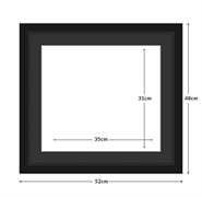 Diamond Dotz Frame With Mat 35X31Cm Aperture - timber frame 52 x 48cm black