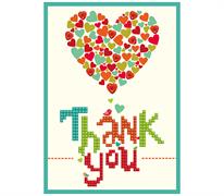 Diamond Dotz Greeting Card - Thank You Heart - 12.6 x 17.7cm