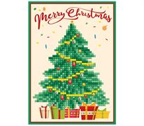 Diamond Dotz Greeting Card - Merry Christmas Tree - 12.6 x 17.7cm