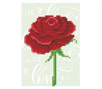 Diamond Dotz Greeting Card - Love Rose - 12.6 x 17.7cm