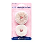 Hemline - Hook & Loop Velour Tape Sew On 20mm x 1.25m - White