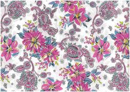 Cotton Sheeting Printed - Raspberry Paisley
