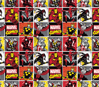 Comic Blocks Red - marvel comics