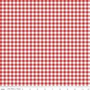 Riley Blake Printed Cotton - Gingham Red