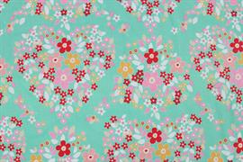 Riley Blake Printed Cotton - Flower Hearts Green 112cm