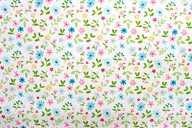 Riley Blake Printed Cotton - Pretty Flowers White 112cm