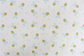 Riley Blake Printed Cotton - Pretty Potplants White 112cm