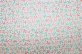 Riley Blake Printed Cotton -  Bouncing Bows Cream 112cm