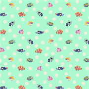 TULA PINK FLORAL REEF - SCHOOL CROSSING - SEAFOAM