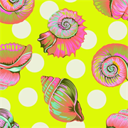 TULA PINK FLORAL REEF - BIG SHELLY - SEAGRASS