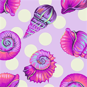 TULA PINK FLORAL REEF - BIG SHELLY - ULTRAVIOLET