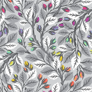 TULA PINK GREYWORK - BEST BUDS - FOG