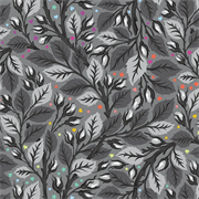 TULA PINK GREYWORK - NIP IN THE BUD - SHADOW