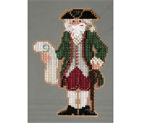Mill Hill Santa Ornament Kits - Colonial Santas - Williamsburg Santa