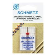 Schmetz Machine Needle - Twin Universal 1pc - Size 80/1.6mm