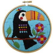 Starter Long Stitch Kit with Hoop 15cm - Toucan