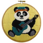 Starter Long Stitch Kit with Hoop 15cm - Panda