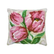 Sudan Tapestry Cushion Kit 40 x 40cm - Pink Tulips
