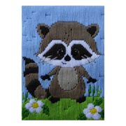 Long Stitch Kit 13 x 18cm - Racoon