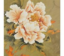 No Count Cross Stitch - Printed Aida 11 - blooming peony1 51 x 51cm