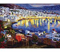 No Count Cross Stitch On White Aida 14 - night watching 55x41cm