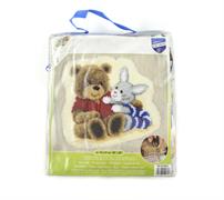 Teddy With Rabbit Latch Hook Rug Kit