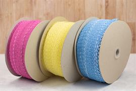 Feather Eyelet Lace - 200m x 37mm Plain - Bulk Roll