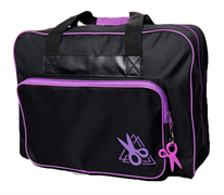 Sewing Machine Bag - Black With Purple Trim