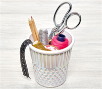 Giant Thimble Craft Container - Pearl White