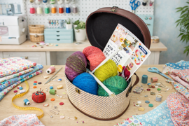 Victorian Herringbone Basket Beige - Large