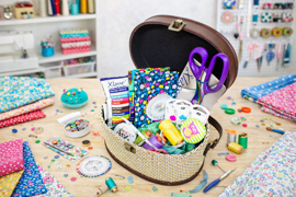 Victorian Herringbone Basket Beige - Medium