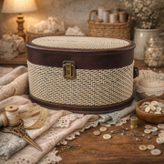 Victorian Herringbone Basket Cameo - Medium