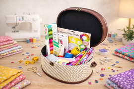 Victorian Herringbone Basket Beige - Small