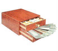 Mini Treasure Chest - Medeira - Metallic - Gold Chest