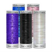 GUTERMANN - Thread Sliver 200M Metal Effect Sulky Machine Emb.20 shade -60% polyester 40% polyethylene