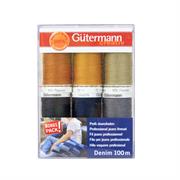 GUTERMANN Thread Set Denim 100m - 6 reels