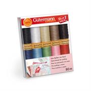 GUTERMANN Thread Set Hand Quilting Cotton 80m - 10 reels