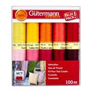 GUTERMANN - Sewing Thread Set - Sew All 100m 10 Reels - Warms