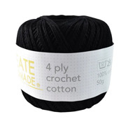 4ply Crochet Cotton BC9999 BLACK