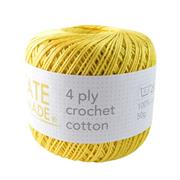 4ply Crochet Cotton BC186 YELLOW
