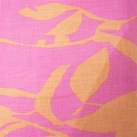Hobbysew - 100% LINEN 14x14 PRINTED FABRIC - TROPICAL LEAFS 1